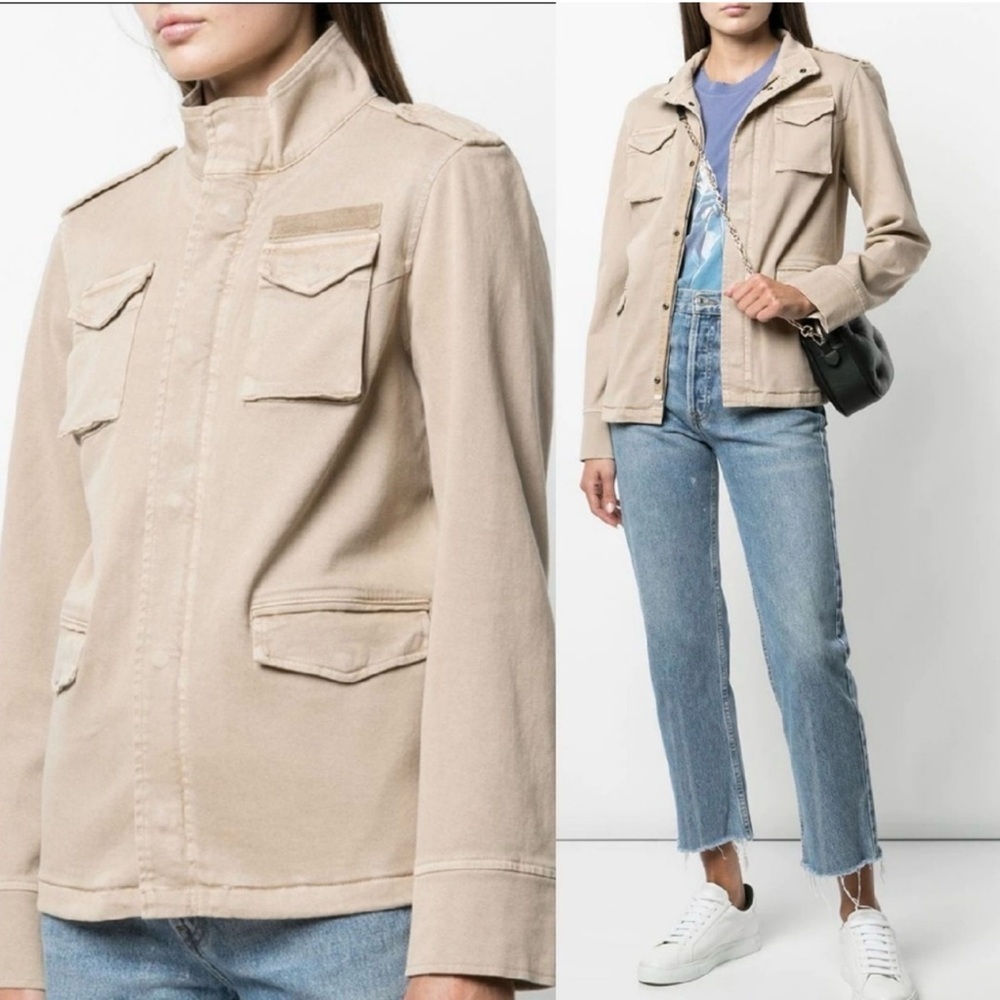Anine Bing Cotton Utility Army Jacket Sand size L